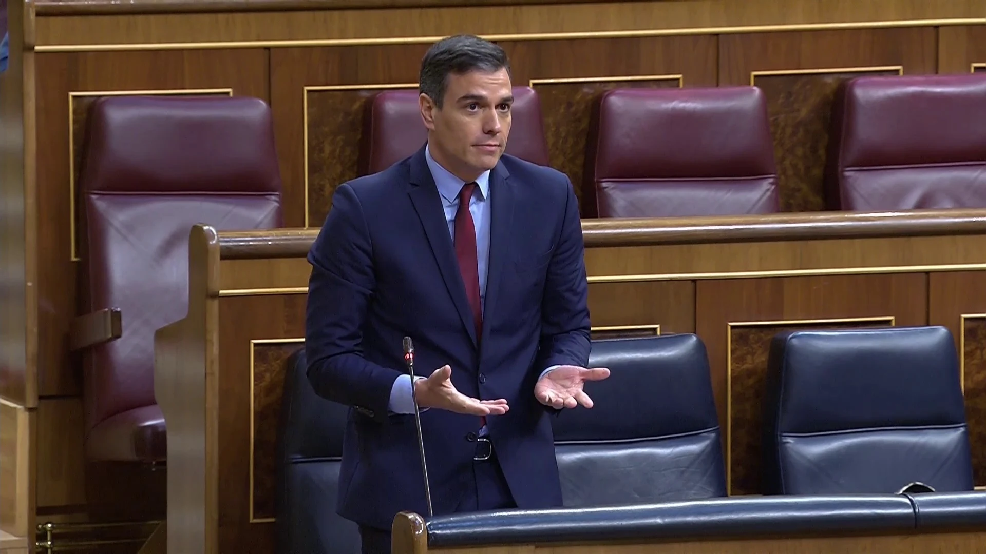 El presidente del Gobierno, Pedro Sánchez, interviene en el Congreso