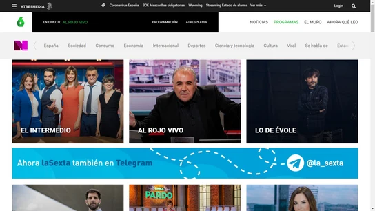 Imagen de varios de los programas de laSexta Imagen de varios de los programas de laSexta