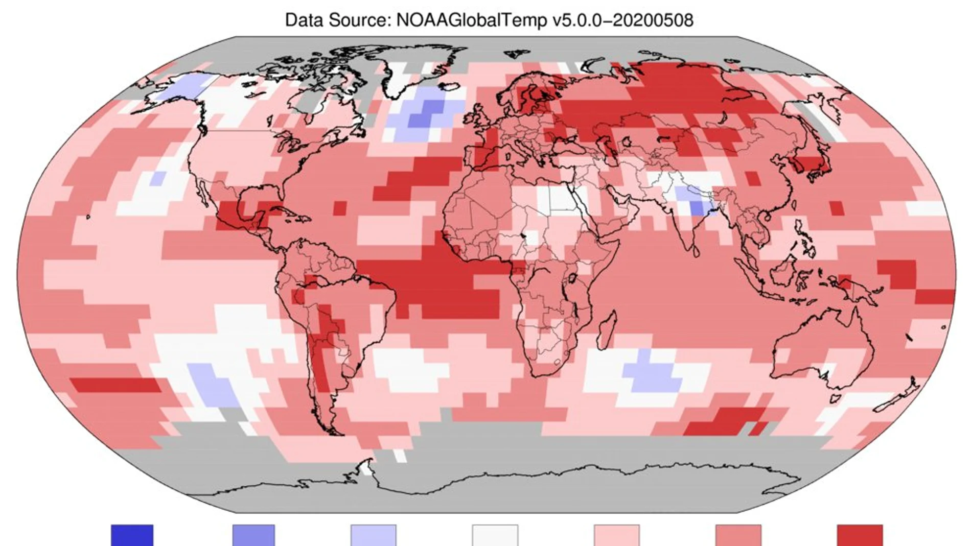 Gráfico sobre las zonas más cálidas de la Tierra
