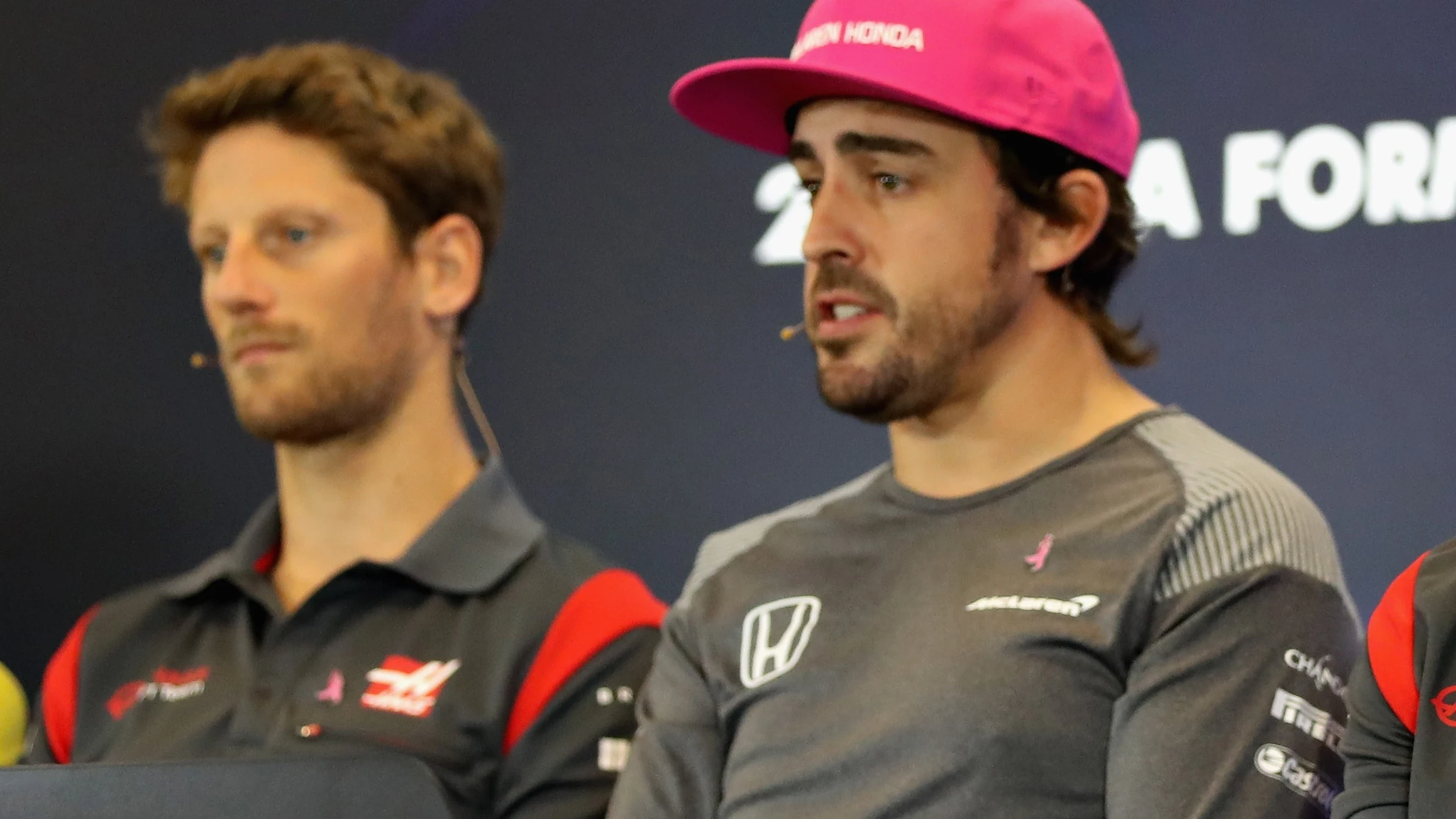 Romain Grosjean y Fernando Alonso