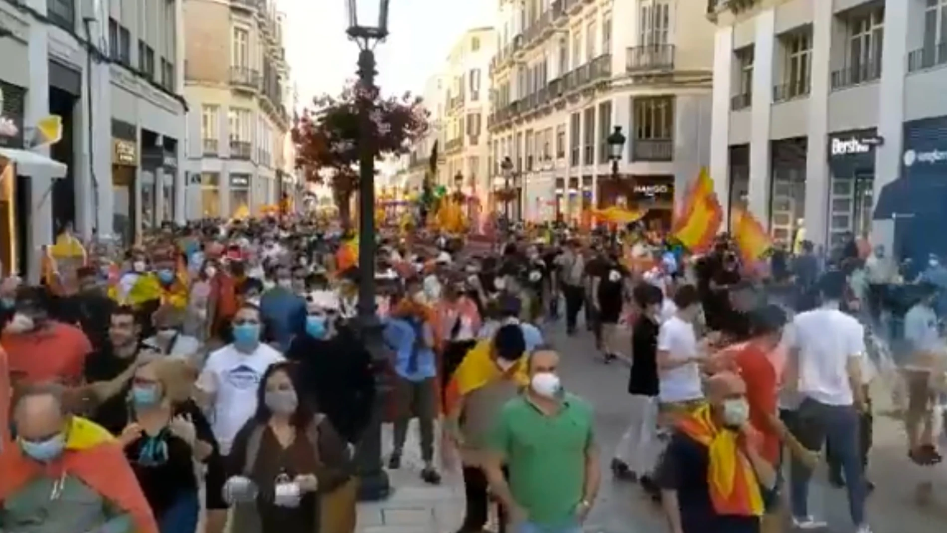 Protesta por el centro de Málaga