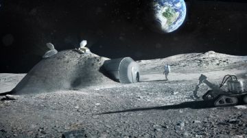 Imagen de una base lunar realizada con una impresora 3D