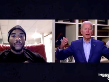Biden, durante su entrevista en 'The Breakfast Club' Biden, durante su entrevista en 'The Breakfast Club'