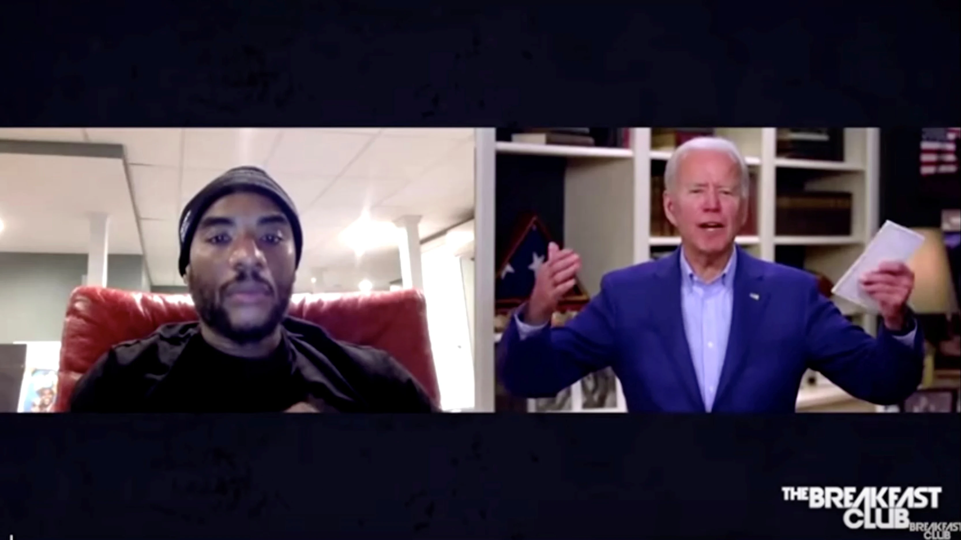 Biden, durante su entrevista en 'The Breakfast Club' Biden, durante su entrevista en 'The Breakfast Club'