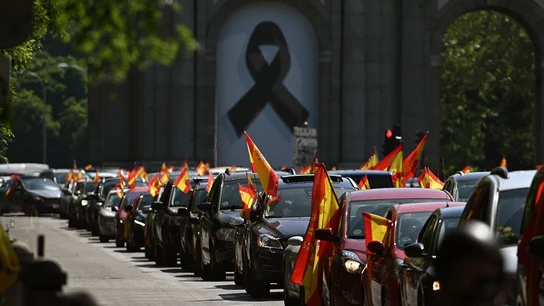 Imagen de la manifestación de Vox contra el Gobierno Imagen de la manifestación de Vox contra el Gobierno