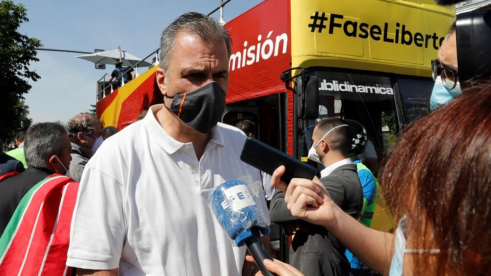 Ortega Smith en la manifestación de Vox en Madrid