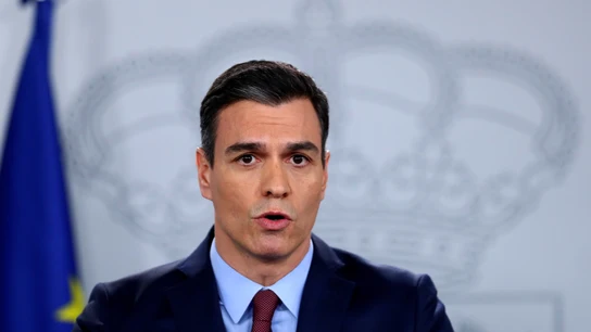 El presidente del Gobierno, Pedro Sánchez, durante una comparecencia El presidente del Gobierno, Pedro Sánchez, durante una comparecencia