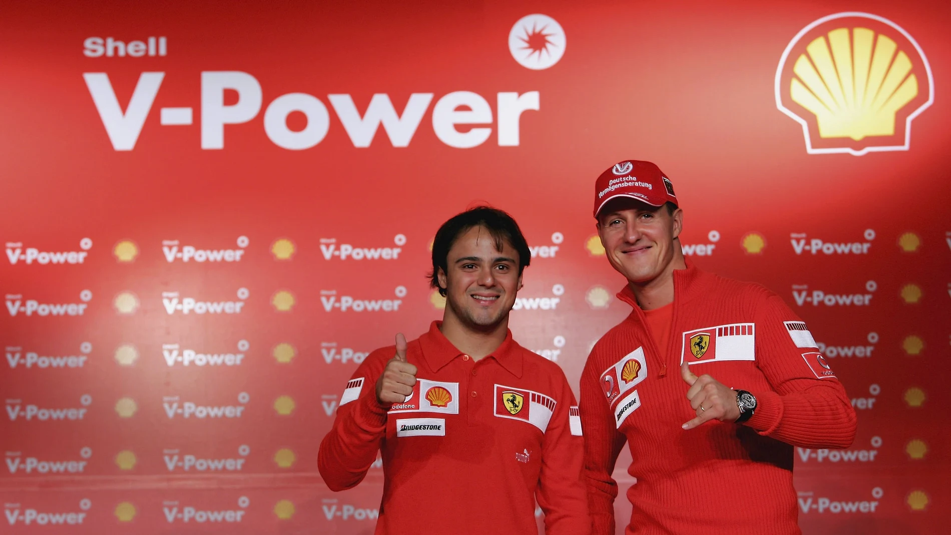 Felipe Massa y Michael Schumacher en Ferrari