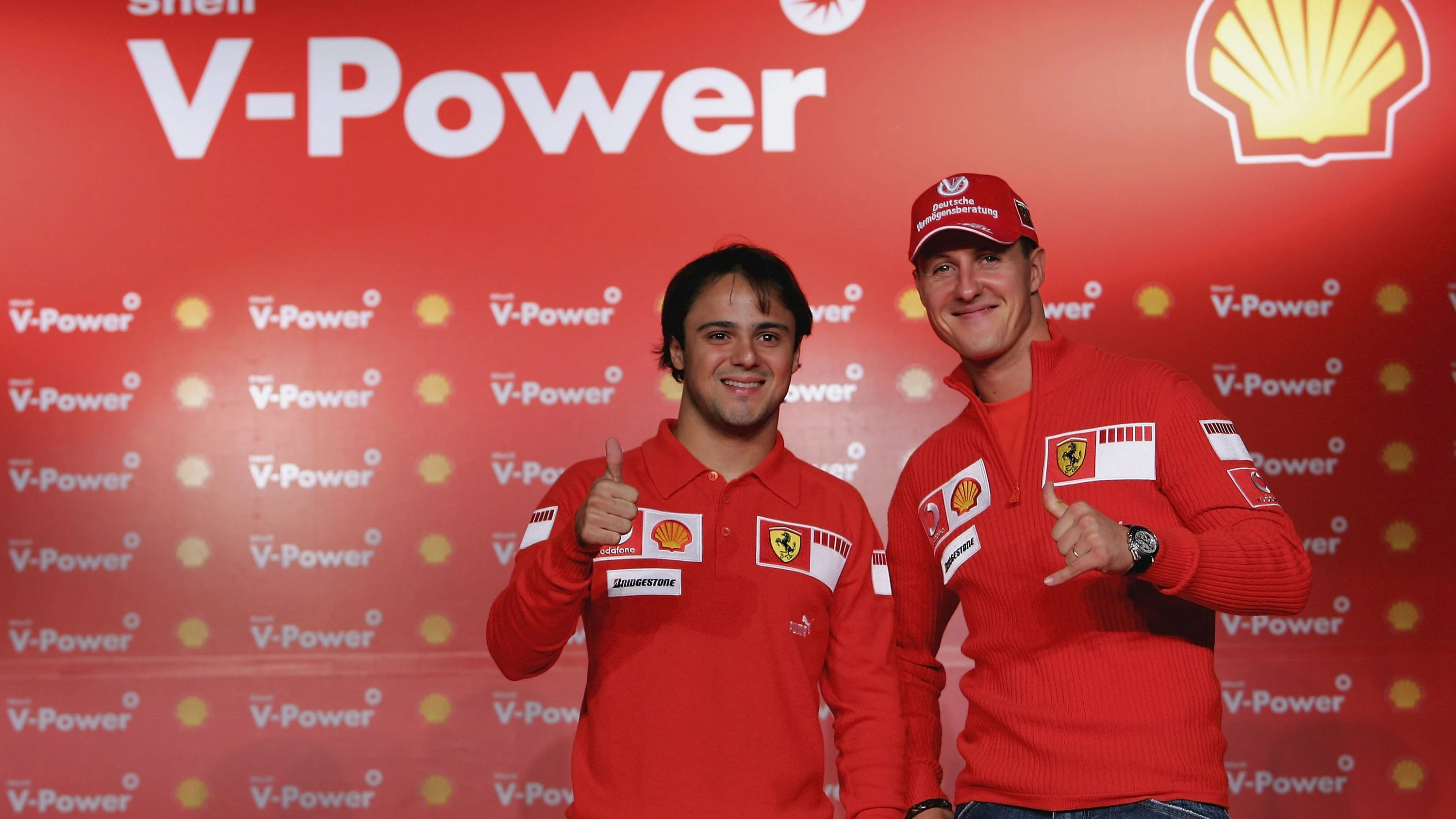 Felipe Massa y Michael Schumacher en Ferrari