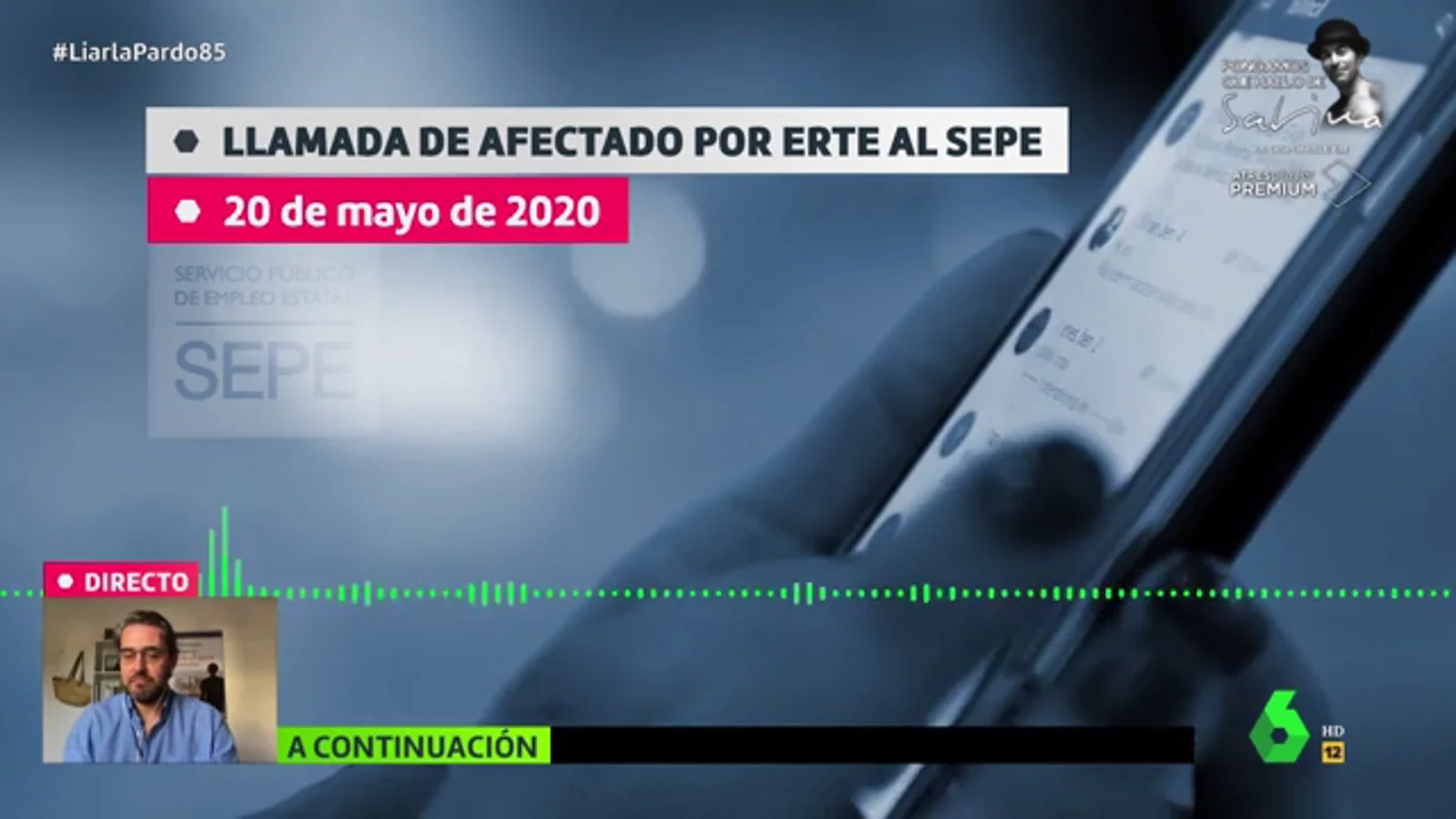 La tensa llamada de una pareja acogida a un ERTE al SEPE de Valladolid: "No puedo esperar dos meses para dar de comer a mis hijos" La tensa llamada de una pareja acogida a un ERTE al SEPE de Valladolid: "No puedo esperar dos meses para dar de comer a mis hijos"