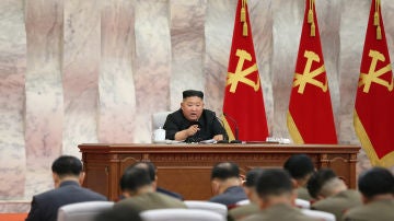 Kim Jong-un, durante el encuentro militar