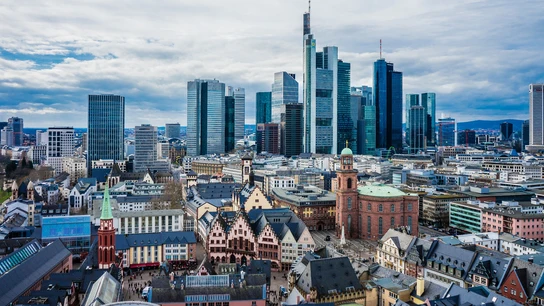 Imagen de archivo de la ciudad alemana de Frankfurt Imagen de archivo de la ciudad alemana de Frankfurt