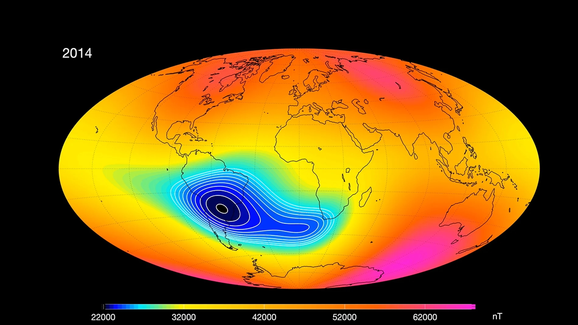 El campo magnético de la Tierra y la Anomalía del Atlántico Sur