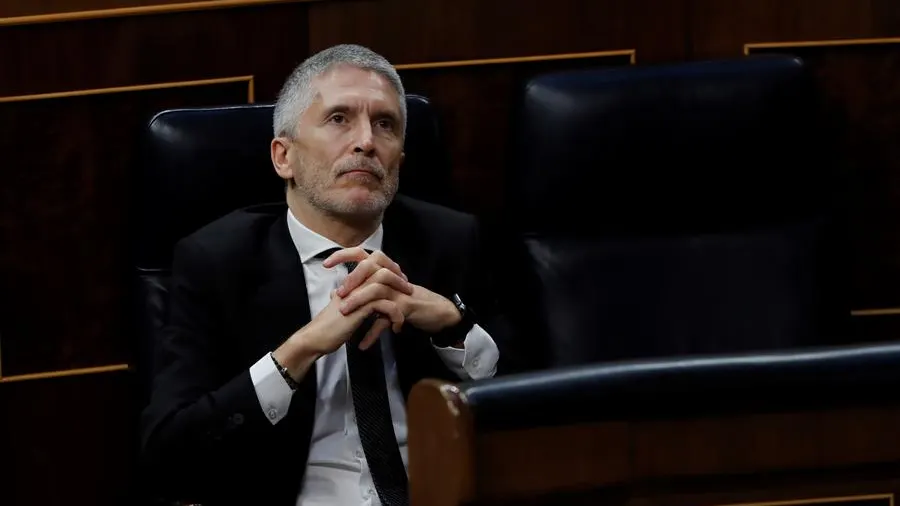 El ministro del interior, Fernando Grande Marlaska, durante la sesión de control al Ejecutivo 