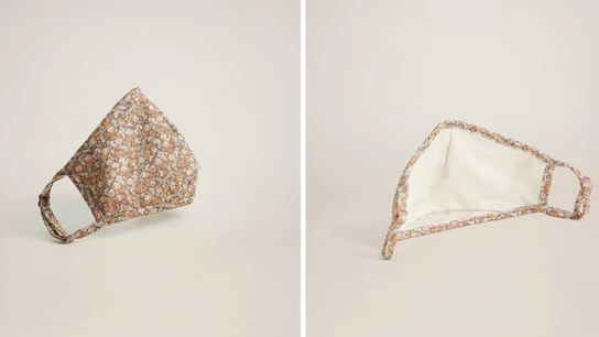 Una de las mascarillas higiénicas que vende Mango Una de las mascarillas higiénicas que vende Mango
