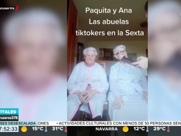La emoción de Paquita y Ana, las abuelas 'tiktokeras', tras descubrir que han salido en Aruser@s: "¡Qué categoría!" La emoción de Paquita y Ana, las abuelas 'tiktokeras', tras descubrir que han salido en Aruser@s: "¡Qué categoría!"