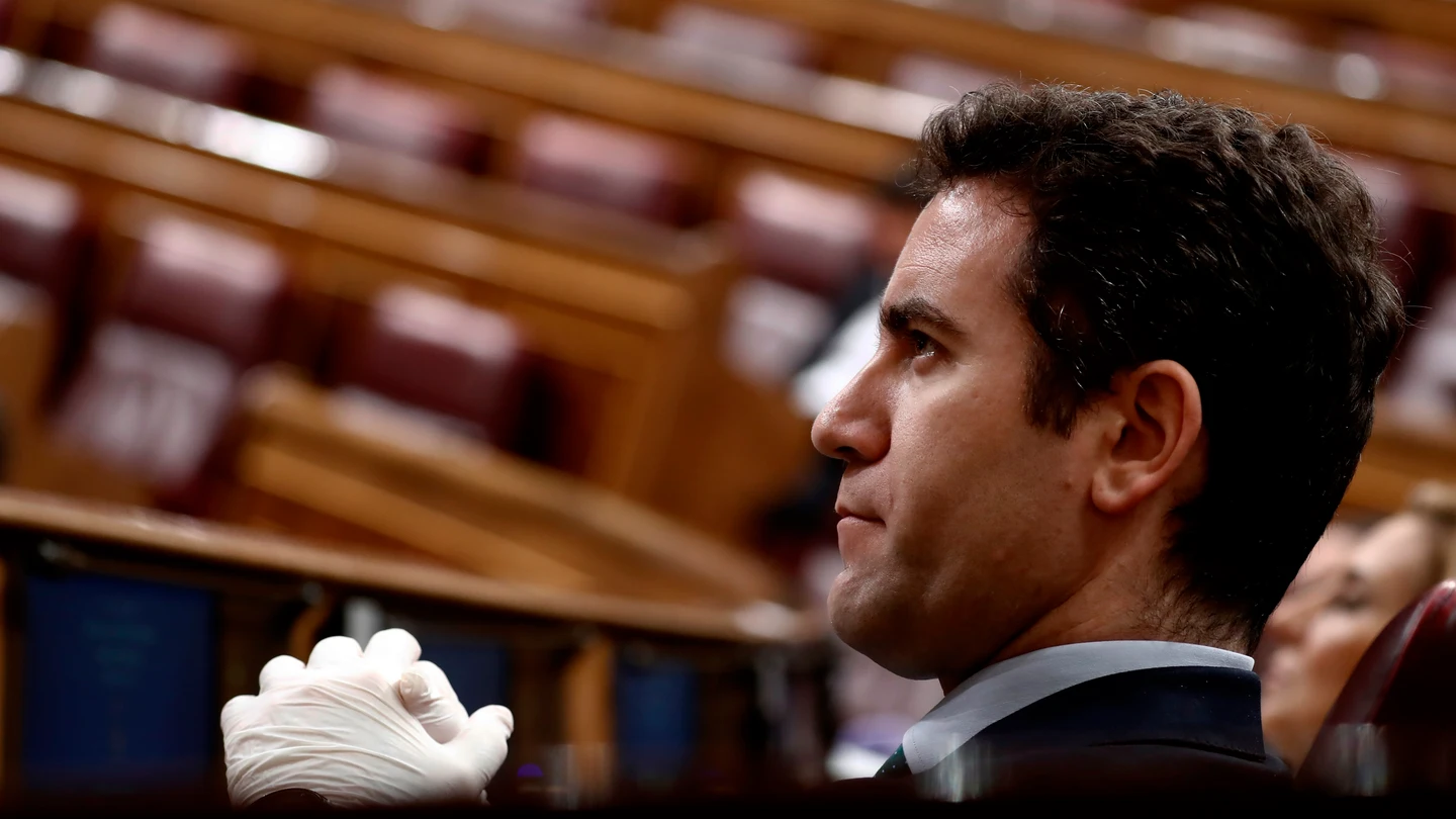 El secretario general del PP, Teodoro García Egea, durante un pleno del Congreso de los Diputados El secretario general del PP, Teodoro García Egea, durante un pleno del Congreso de los Diputados