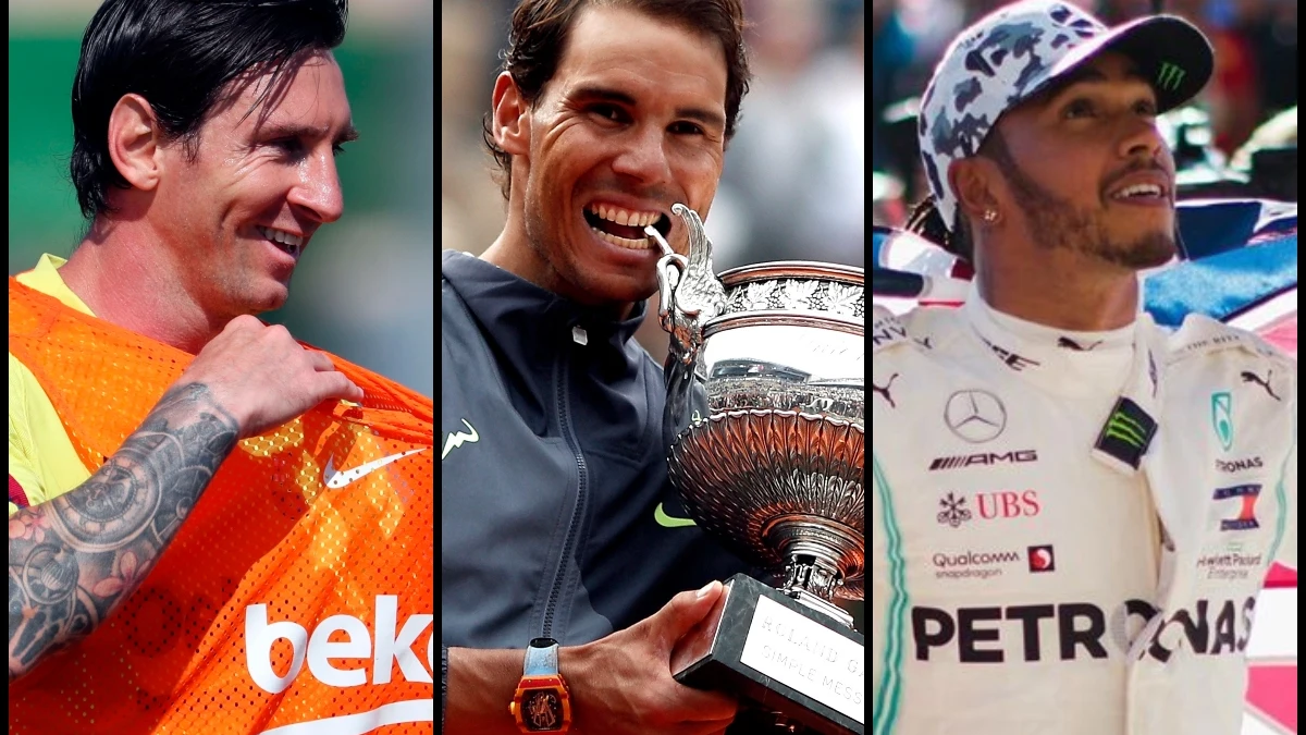 Lionel Messi, Rafa Nadal y Lewis Hamilton