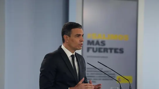 Pedro Sánchez en rueda de prensa Pedro Sánchez en rueda de prensa