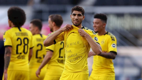 Achraf Hakimi celebra un gol Achraf Hakimi celebra un gol
