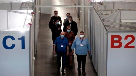 Imagen de un &aacute;rea de hospitalizaci&oacute;n para tratar el COVID-19 en Rusia