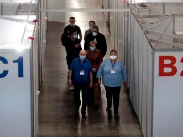 Imagen de un área de hospitalización para tratar el COVID-19 en Rusia Imagen de un área de hospitalización para tratar el COVID-19 en Rusia