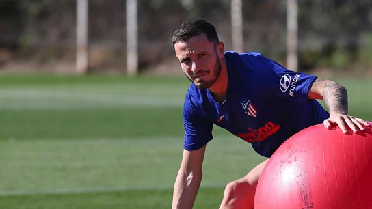 Saúl Ñíguez, en un entrenamiento con el Atlético Saúl Ñíguez, en un entrenamiento con el Atlético