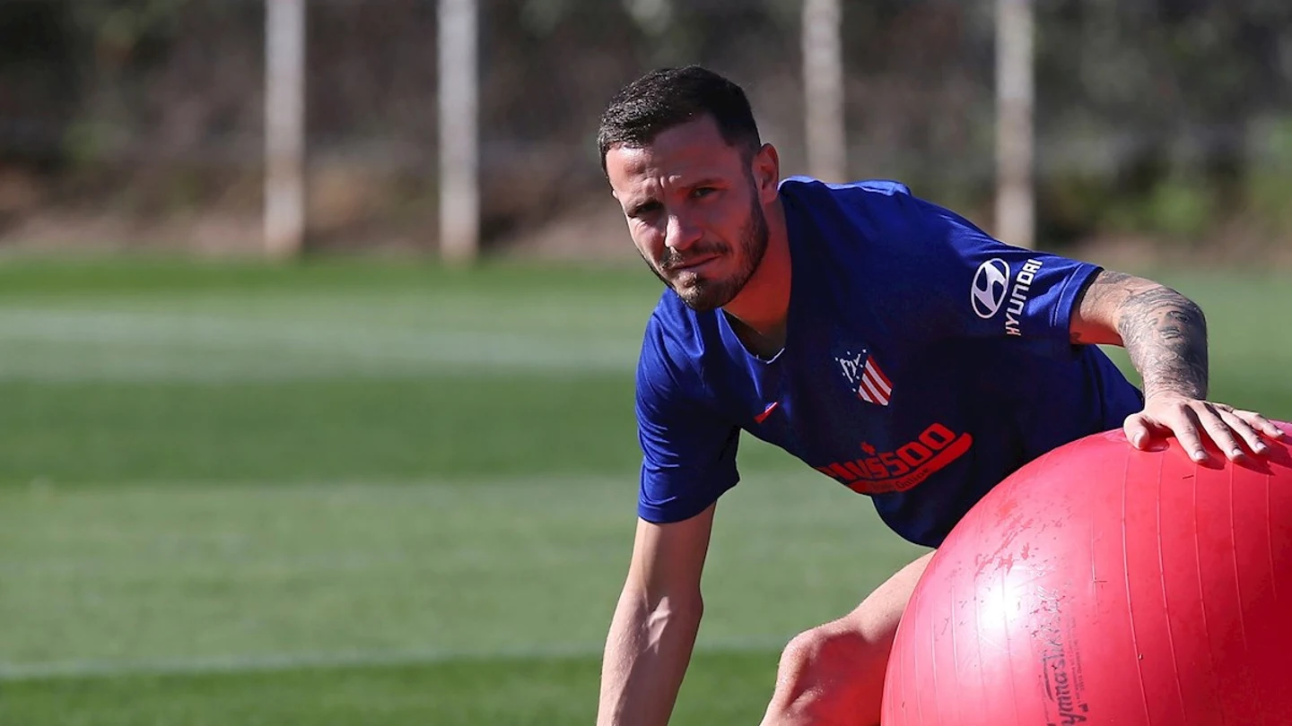 Saúl Ñíguez, en un entrenamiento con el Atlético Saúl Ñíguez, en un entrenamiento con el Atlético