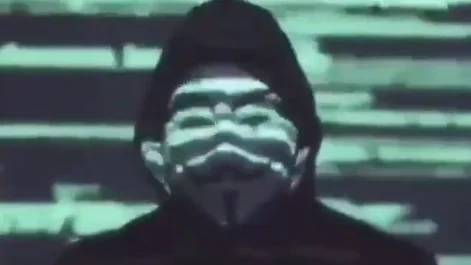 Captura de pantalla del comunicado de Anonymous.