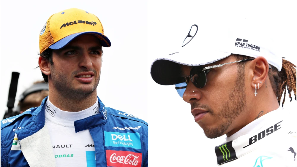 Carlos Sainz y Lewis Hamilton