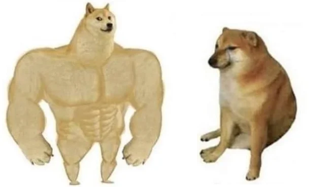 'Swole Doge vs. Cheems'