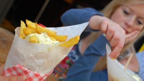 Conos de patatas fritas