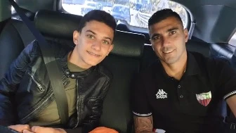 José Antonio Reyes junto a su hijo.