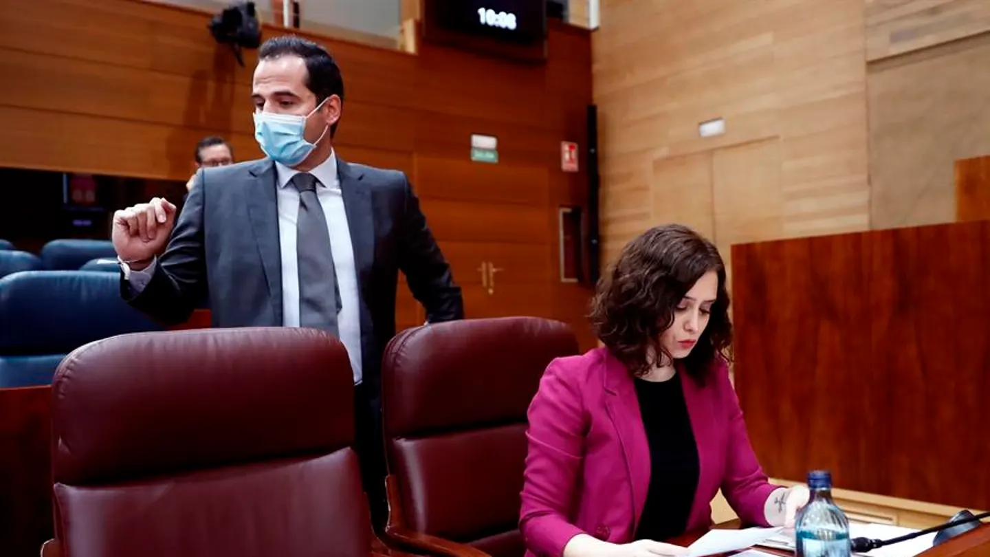 La presidenta de la Comunidad de Madrid, Isabel Díaz Ayuso, y el vicepresidente Ignacio Aguado La presidenta de la Comunidad de Madrid, Isabel Díaz Ayuso, y el vicepresidente Ignacio Aguado