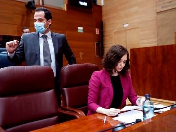 La presidenta de la Comunidad de Madrid, Isabel Díaz Ayuso, y el vicepresidente Ignacio Aguado La presidenta de la Comunidad de Madrid, Isabel Díaz Ayuso, y el vicepresidente Ignacio Aguado