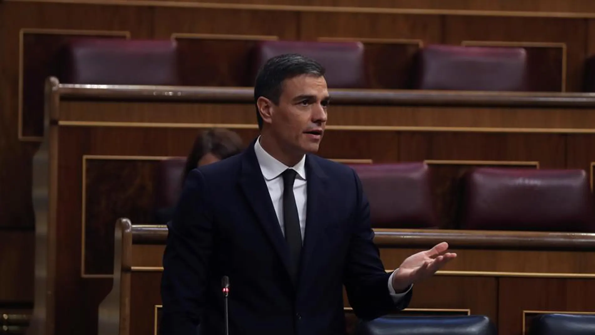 Pedro Sánchez en el Congreso de los Diputados donde se votará la prórroga del estado de alarma 
