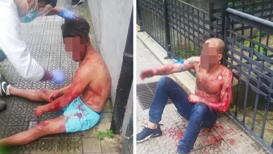Dos hombres heridos tras una salvaje pelea en Bilbao Dos hombres heridos tras una salvaje pelea en Bilbao