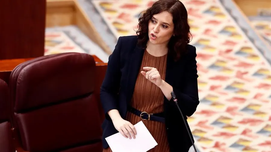 Isabel Díaz Ayuso en la Asamblea de Madrid