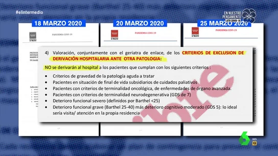 ¿Se excluyó de asistencia sanitaria a los ancianos en las residencias? Los protocolos de las comunidades, a examen ¿Se excluyó de asistencia sanitaria a los ancianos en las residencias? Los protocolos de las comunidades, a examen