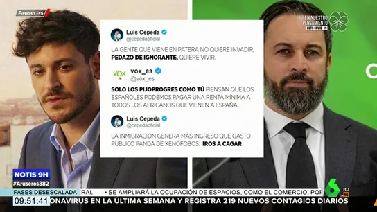 Guerra entre Cepeda y Vox en Twitter Guerra entre Cepeda y Vox en Twitter