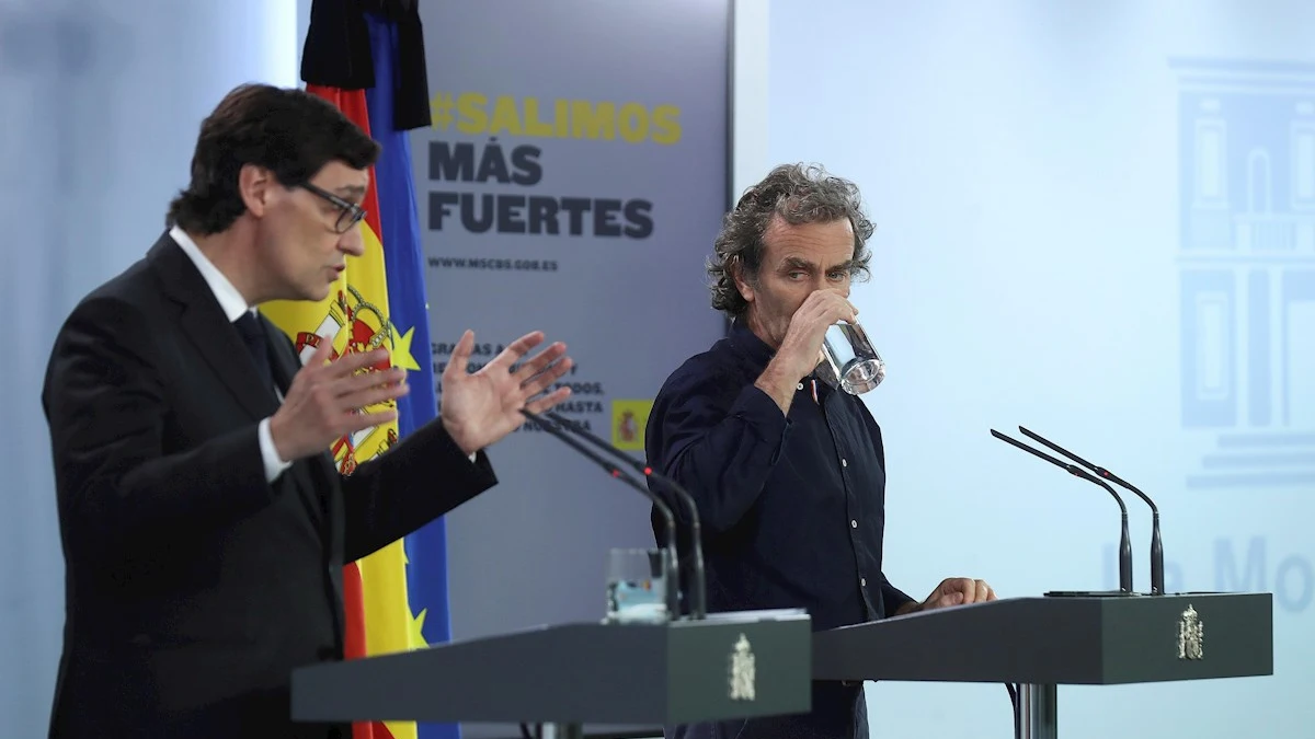 Salvador Illa y Fernando Simón en rueda de prensa