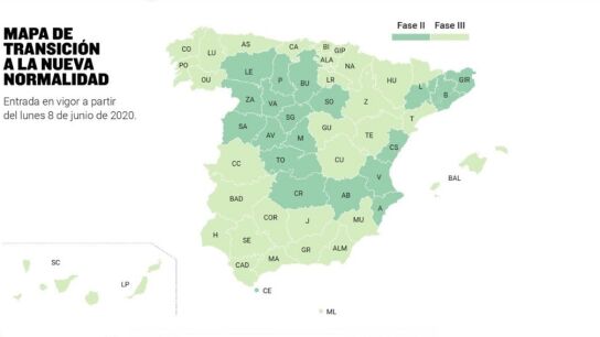 Mapa de la desescalada
