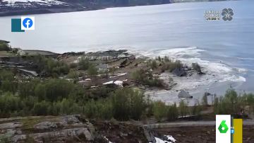 El impactante vídeo de un bloque de tierra con ocho casas hundiéndose en Noruega por el cambio climático