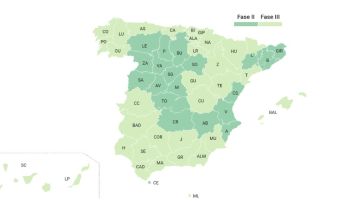 Mapa de la desescalada en España desde el 8J