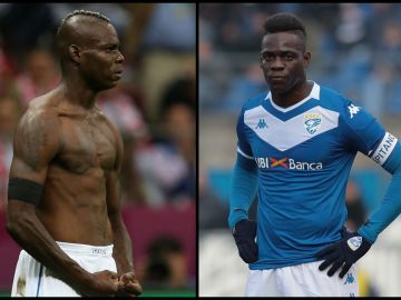 Mario Balotelli, en la Eurocopa de 2012 y en la actualidad en el Brescia Mario Balotelli, en la Eurocopa de 2012 y en la actualidad en el Brescia