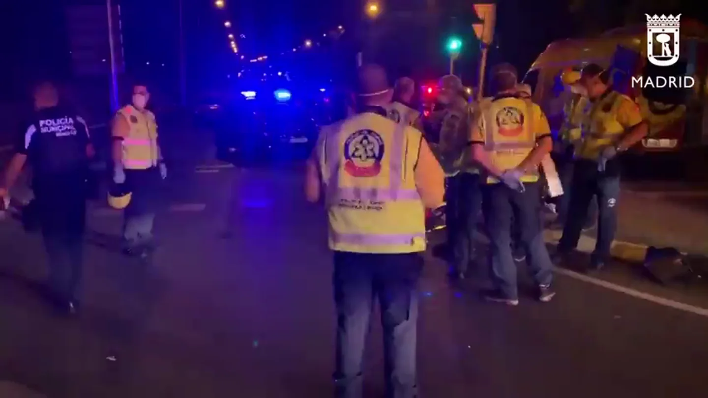 Las imágenes del accidente mortal del actor Jordi Mestre con la moto en Madrid Las imágenes del accidente mortal del actor Jordi Mestre con la moto en Madrid