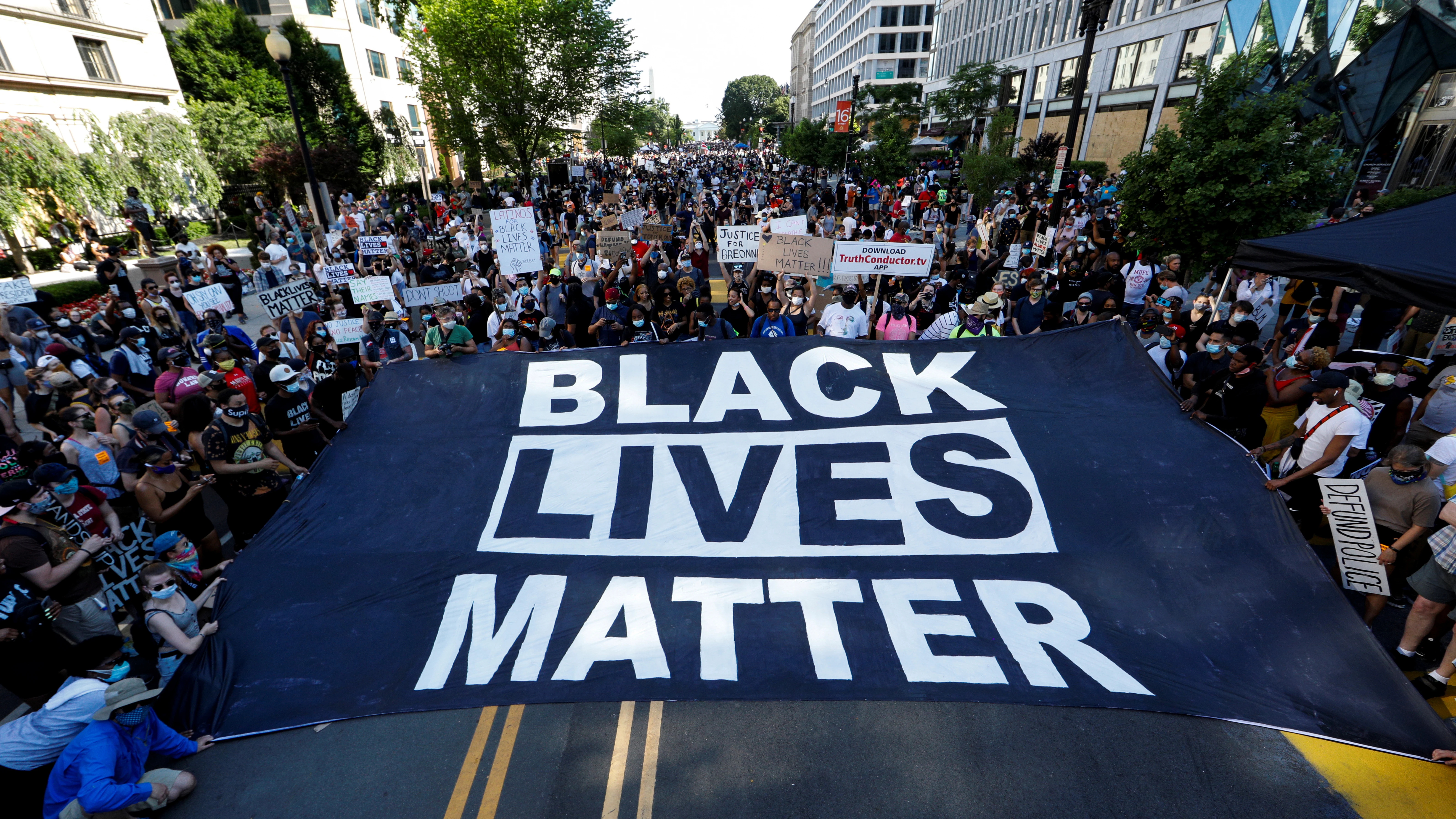 Imagen de la manifestación en memoria de George Floyd en Washington