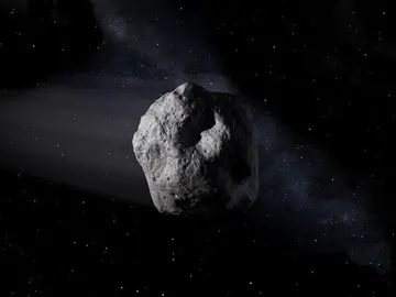 Imagen de un asteroide difundida por la NASA Imagen de un asteroide difundida por la NASA