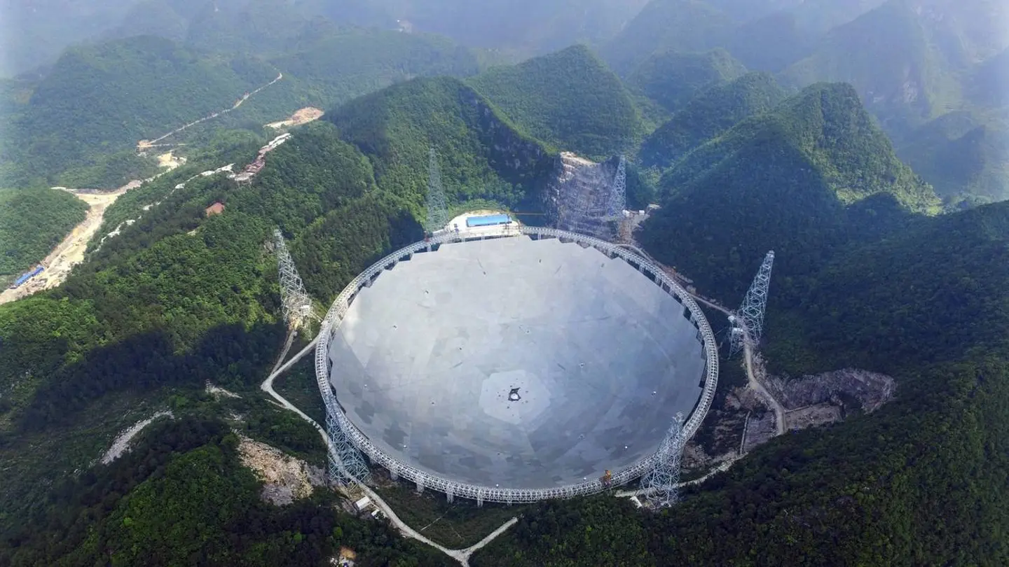 Vista aérea del telescopio FAST Vista aérea del telescopio FAST