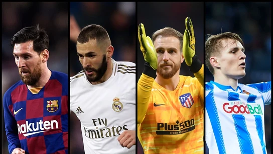 Messi, Benzema, Oblak y Odegaard Messi, Benzema, Oblak y Odegaard